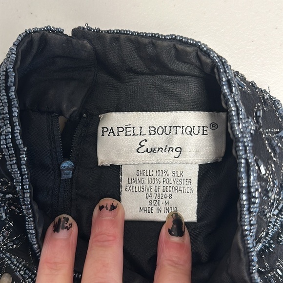 Adrianna Papell black formal silk halter top black wide leg formal pant 2 piece - Picture 11 of 13